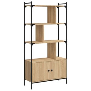 vidaXL Librer&iacute;a con puertas roble Sonoma 76,5x30x154,5 cm