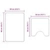 vidaXL Conjunto de alfombra de ba&ntilde;o antideslizante 2 pcs Rojo PP