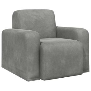 vidaXL Sill&oacute;n Gris Claro Terciopelo