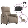 vidaXL Sill&oacute;n reclinable masaje el&eacute;ctrico tela microfibra gris taupe
