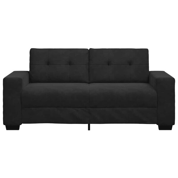 vidaXL Sofá Loveseat Terciopelo Negro 140 cm