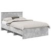 vidaXL Estructura de cama con cabecera Gris Concreto 120 x 123 cm