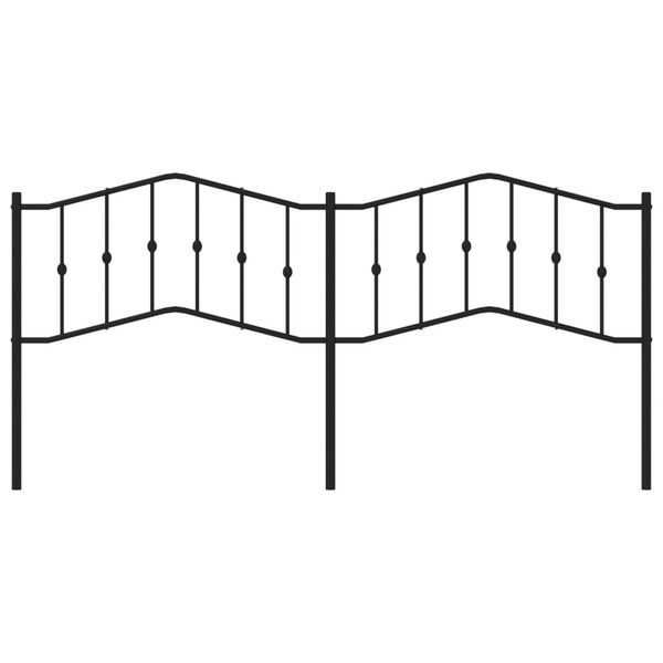 vidaXL Cabecero de repuesto de metal negro 200 cm