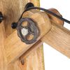 vidaXL L&aacute;mpara de pared madera maciza de mango y hierro plateada E27