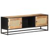 vidaXL Mueble para TV madera mango rugosa y ca&ntilde;a natural 120x30x40 cm