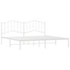 vidaXL Estructura cama sin colchón con cabecero metal blanco 193x203cm