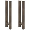 vidaXL Patas para consola de acero natural (2 unidades, 38 x 72-73 cm)