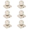 vidaXL Tapas para postes 6 uds acero inoxidable globo final 71x71 mm