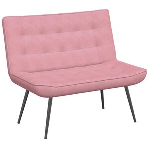 vidaXL Banco de terciopelo rosa 110x74x84 cm