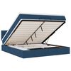 vidaXL Estructura de cama otomana con colch&oacute;n tela azul 160x200 cm