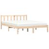 vidaXL Estructura de cama Natural 152 x 203 cm Madera de Pino Macizo