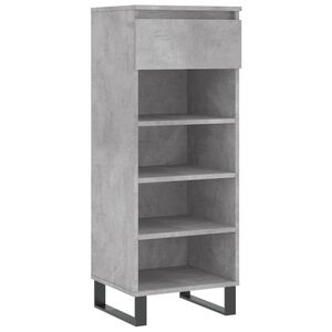 vidaXL Zapatero madera contrachapada gris hormig&oacute;n 40x36x105 cm