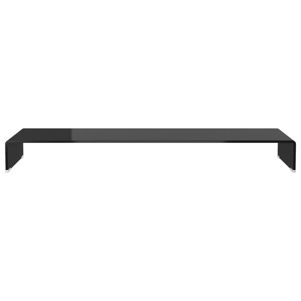 vidaXL Soporte para TV/Elevador monitor cristal negro 120x30x13 cm