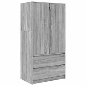 vidaXL Armario Gris Sonoma 79,5 x 49 x 156 cm Madera de ingenier&iacute;a