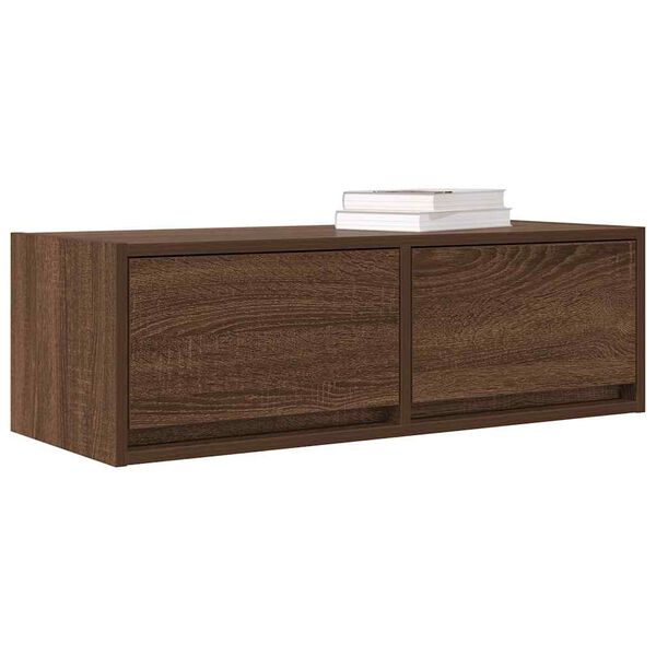 vidaXL Mueble de TV madera contrachapada roble marr&oacute;n 80x31x25,5 cm