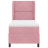 vidaXL Cama tipo Box Spring con colch&oacute;n Rosa 200 x 80 cm Poli&eacute;ster