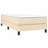vidaXL Estructura de cama con somier tela crema 90x200 cm