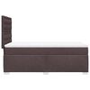 vidaXL Cama box spring con colch&oacute;n tela marr&oacute;n oscuro 90x200 cm