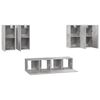 vidaXL Set muebles de sal&oacute;n TV 6 pzas madera ingenier&iacute;a gris hormig&oacute;n