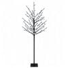 vidaXL &Aacute;rbol de Navidad con bolas LED Negro 18 x 18 x 120 cm Acero