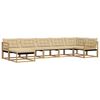 vidaXL Conjunto de sof&aacute;s de exterior 7 uds. y Beige