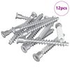 vidaXL Tornillos Confirmat 12 uds. Plateado &Oslash;7 x 58 mm Metal