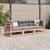 vidaXL Juego de sof&aacute;s de jard&iacute;n 3 pzas madera maciza de abeto Douglas