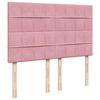 vidaXL Cama box spring con colch&oacute;n terciopelo rosa 140x200 cm