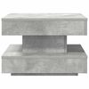 vidaXL Mesa de centro giratoria 360 grados gris hormigón 50x50x34,5 cm