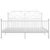 vidaXL Estructura de cama sin colch&oacute;n metal blanco 200x200 cm