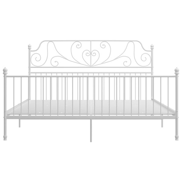 vidaXL Estructura de cama sin colch&oacute;n metal blanco 200x200 cm
