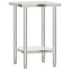 vidaXL Mesa de trabajo de cocina acero inoxidable 55x55x85 cm