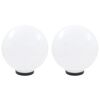 vidaXL Juego de l&aacute;mparas de bola LED 2 piezas esf&eacute;ricas 30 cm PMMA