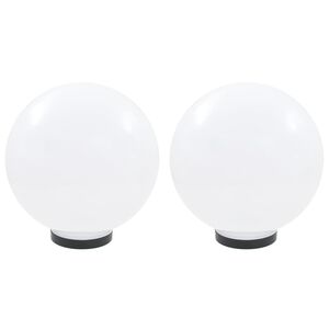 vidaXL Juego de l&aacute;mparas de bola LED 2 piezas esf&eacute;ricas 30 cm PMMA