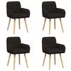 vidaXL Sillas de comedor 4 uds. Boucl&eacute; Negro 59 x 56,5 x 85 cm