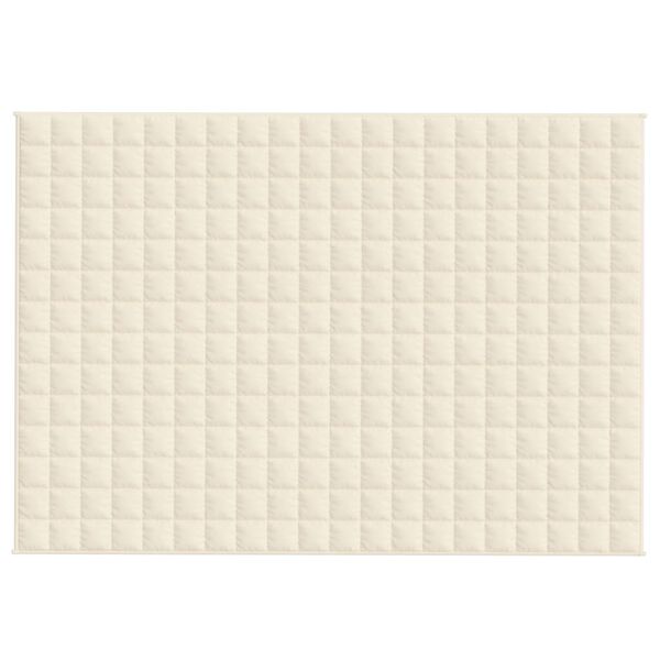 vidaXL Manta con peso tela color crema claro 138x200 cm 10 kg