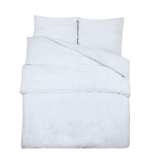 vidaXL Juego de funda n&oacute;rdica algod&oacute;n blanco 140x200 cm