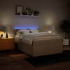 vidaXL Cama box spring con colch&oacute;n tela color crema 140x190 cm