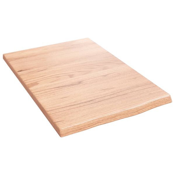 vidaXL Estante de pared madera de roble tratada marr&oacute;n claro 40x60x2cm