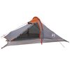 vidaXL Tienda de senderismo Gris y naranja 4 personas