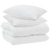 vidaXL Edred&oacute;n de Invierno con almohada 3 uds. Blanco Microfibra
