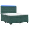 vidaXL Cama box spring con colch&oacute;n Verde oscuro 160 x 200 cm