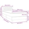 vidaXL Cama box spring con colch&oacute;n y LED terciopelo rosa 90x220 cm