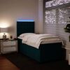 vidaXL Cama box spring con colch&oacute;n terciopelo azul oscuro 80x200 cm