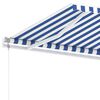 vidaXL Toldo de pie automático azul y blanco 500x300 cm