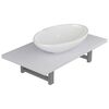vidaXL Conjunto de muebles de ba&ntilde;o 2 piezas cer&aacute;mica blanco