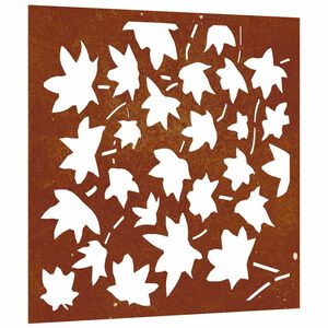vidaXL Adorno de pared jard&iacute;n acero corten dise&ntilde;o hoja arce 55x55 cm