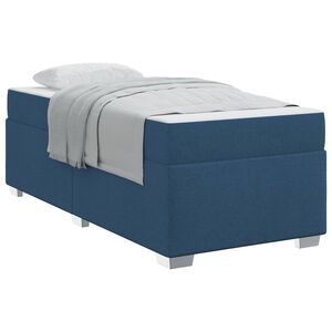 vidaXL Estructura de cama con colch&oacute;n Azul 90 x 200 cm tela