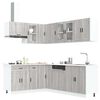 vidaXL Mueble cocina Porto sonoma gris 11 pzas madera contrachapada