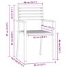vidaXL Conjunto de Comedor de Jardín 5 pcs Madera de teca maciza